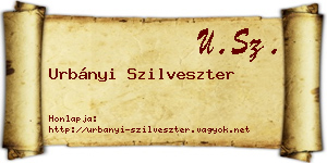 Urbányi Szilveszter névjegykártya